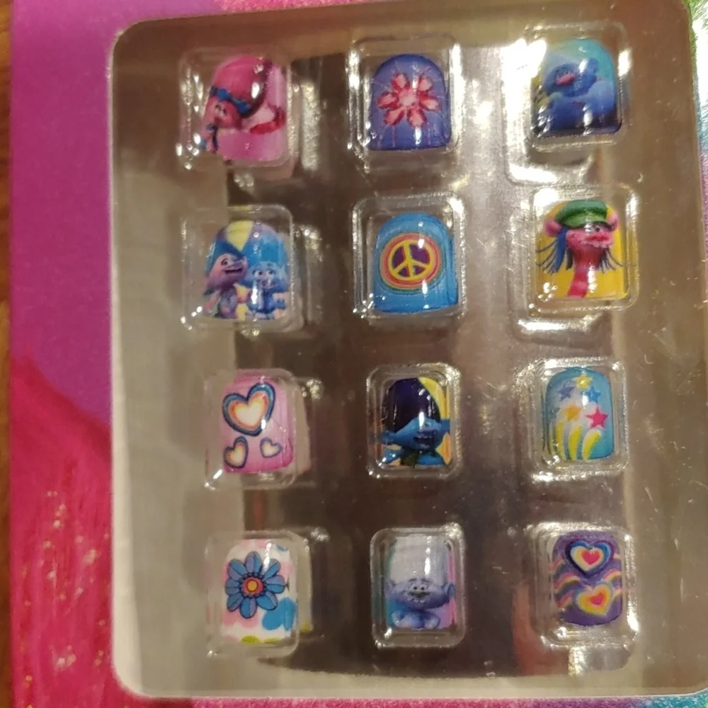 NIB 2 Boxes of Trolls Press on Nails